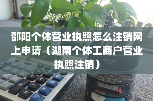 邵阳个体营业执照怎么注销网上申请(湖南个体工商户营业执照注销)