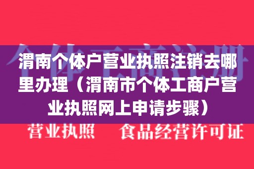 渭南个体户营业执照注销去哪里办理(渭南市个体工商户营业执照网上申请步骤)