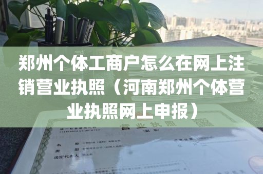 郑州个体工商户怎么在网上注销营业执照（河南郑州个体营业执照网上申报）