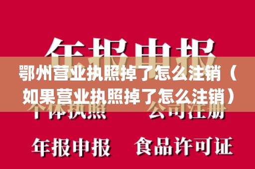 鄂州营业执照掉了怎么注销（如果营业执照掉了怎么注销）