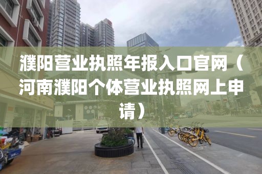 濮阳营业执照年报入口官网（河南濮阳个体营业执照网上申请）