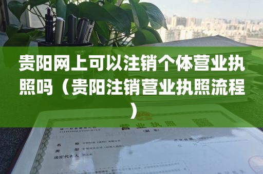 贵阳网上可以注销个体营业执照吗（贵阳注销营业执照流程）