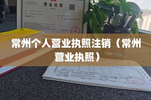常州个人营业执照注销（常州 营业执照）