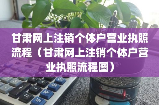 甘肃网上注销个体户营业执照流程（甘肃网上注销个体户营业执照流程图）