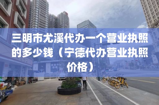 三明市尤溪代办一个营业执照的多少钱(宁德代办营业执照价格)