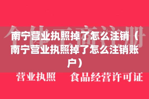 南宁营业执照掉了怎么注销（南宁营业执照掉了怎么注销账户）