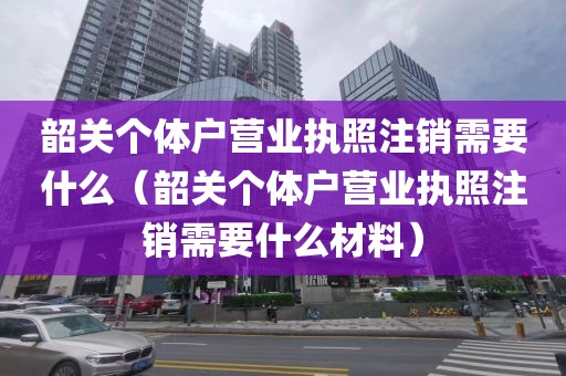 韶关个体户营业执照注销需要什么（韶关个体户营业执照注销需要什么材料）