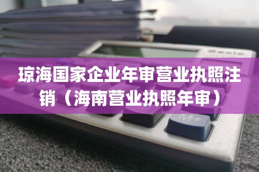 琼海国家企业年审营业执照注销(海南营业执照年审)