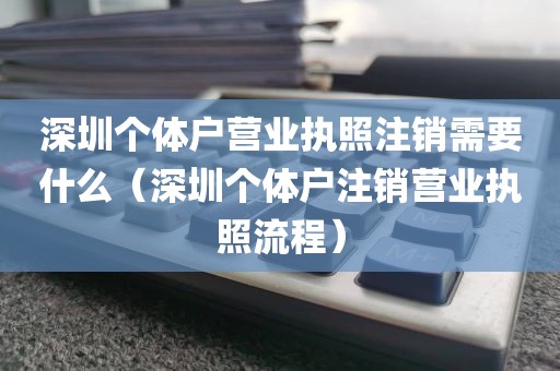 深圳个体户营业执照注销需要什么（深圳个体户注销营业执照流程）