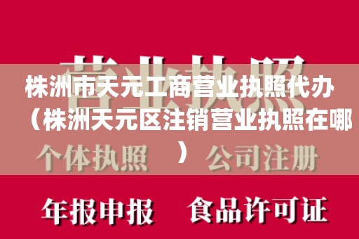 株洲市天元工商营业执照代办（株洲天元区注销营业执照在哪）