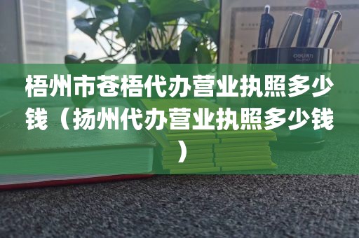 梧州市苍梧代办营业执照多少钱（扬州代办营业执照多少钱）