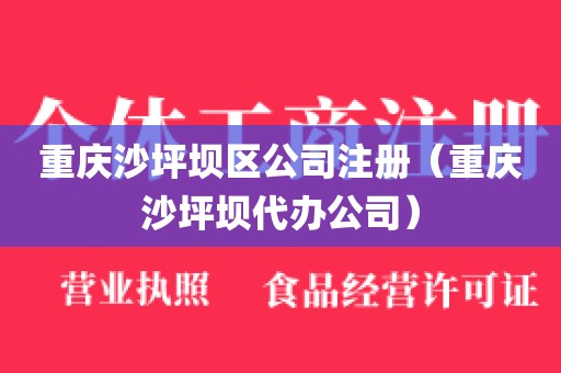 重庆沙坪坝区公司注册（重庆沙坪坝代办公司）