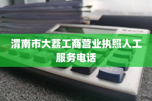渭南市大荔工商营业执照人工服务电话