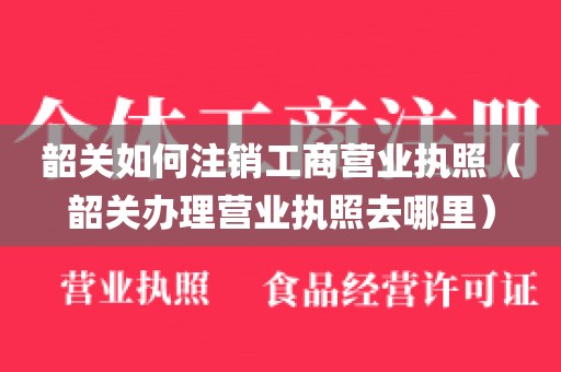 韶关如何注销工商营业执照（韶关办理营业执照去哪里）