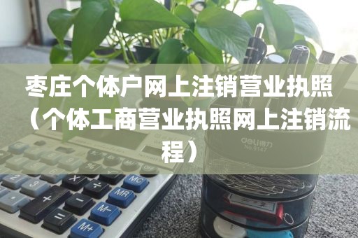 枣庄个体户网上注销营业执照（个体工商营业执照网上注销流程）
