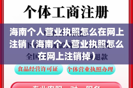 海南个人营业执照怎么在网上注销（海南个人营业执照怎么在网上注销掉）