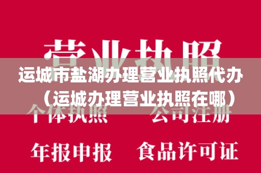 运城市盐湖办理营业执照代办(运城办理营业执照在哪)