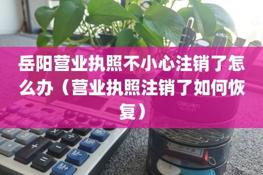 岳阳营业执照不小心注销了怎么办(营业执照注销了如何恢复)