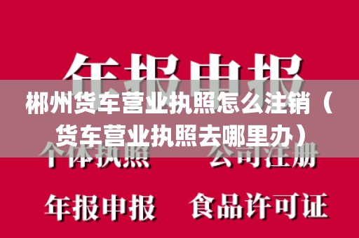 郴州货车营业执照怎么注销(货车营业执照去哪里办)