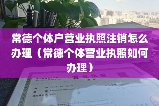常德个体户营业执照注销怎么办理（常德个体营业执照如何办理）