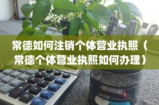 常德如何注销个体营业执照（常德个体营业执照如何办理）