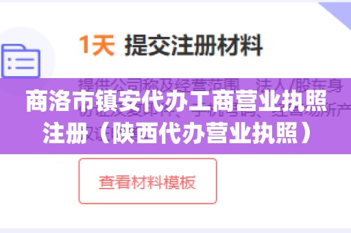 商洛市镇安代办工商营业执照注册（陕西代办营业执照）