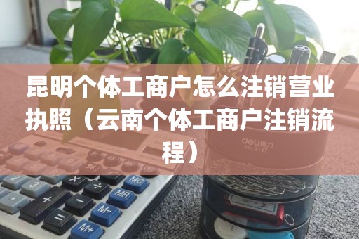 昆明个体工商户怎么注销营业执照（云南个体工商户注销流程）