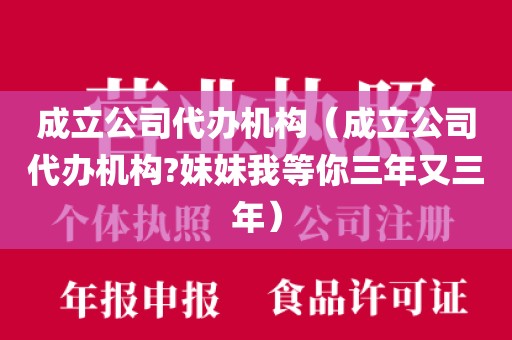 成立公司代办机构（成立公司代办机构?妹妹我等你三年又三年）