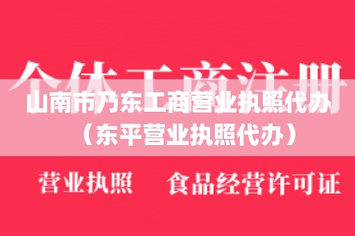 山南市乃东工商营业执照代办（东平营业执照代办）