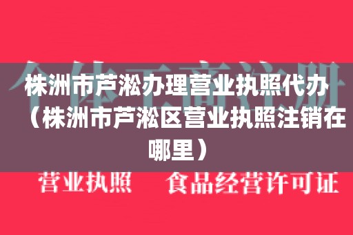 株洲市芦淞办理营业执照代办（株洲市芦淞区营业执照注销在哪里）