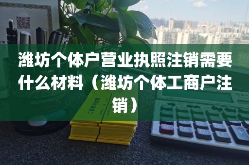 潍坊个体户营业执照注销需要什么材料（潍坊个体工商户注销）