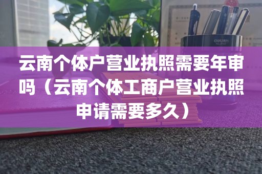 云南个体户营业执照需要年审吗(云南个体工商户营业执照申请需要多久)