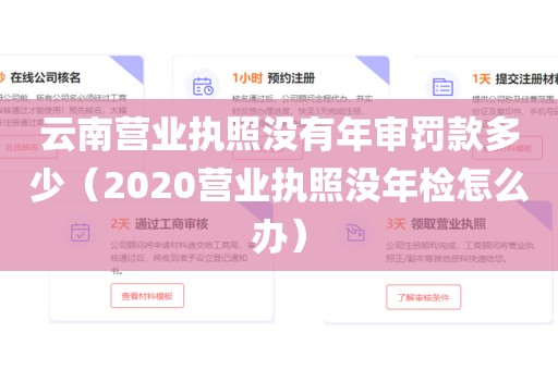 云南营业执照没有年审罚款多少（2020营业执照没年检怎么办）