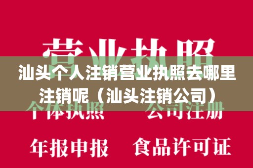 汕头个人注销营业执照去哪里注销呢（汕头注销公司）