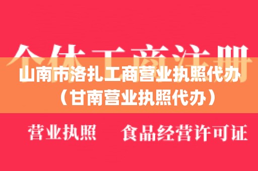 山南市洛扎工商营业执照代办（甘南营业执照代办）