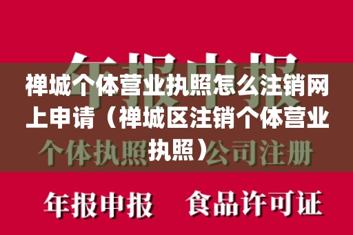 禅城个体营业执照怎么注销网上申请（禅城区注销个体营业执照）