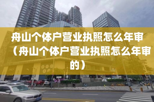 舟山个体户营业执照怎么年审（舟山个体户营业执照怎么年审的）
