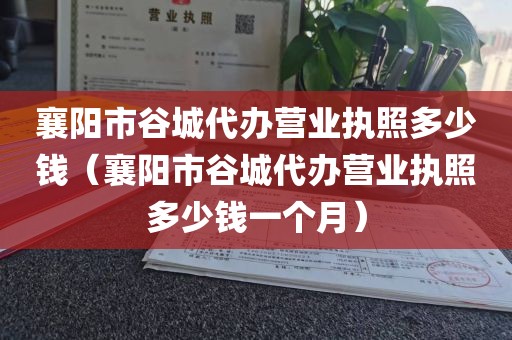 襄阳市谷城代办营业执照多少钱（襄阳市谷城代办营业执照多少钱一个月）