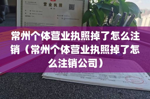常州个体营业执照掉了怎么注销（常州个体营业执照掉了怎么注销公司）