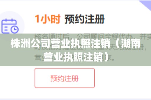 株洲公司营业执照注销（湖南营业执照注销）