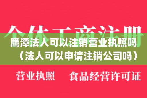 鹰潭法人可以注销营业执照吗（法人可以申请注销公司吗）