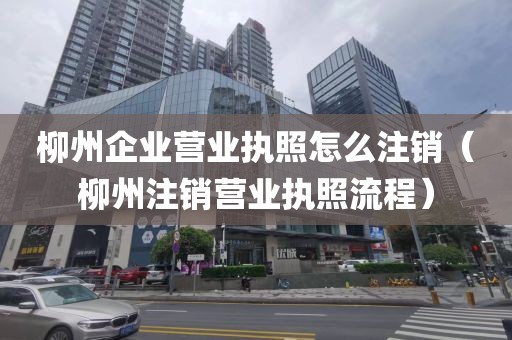 柳州企业营业执照怎么注销（柳州注销营业执照流程）