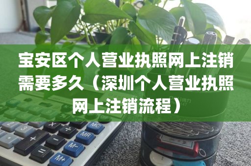 宝安区个人营业执照网上注销需要多久（深圳个人营业执照网上注销流程）