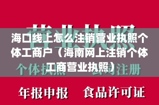 海口线上怎么注销营业执照个体工商户（海南网上注销个体工商营业执照）