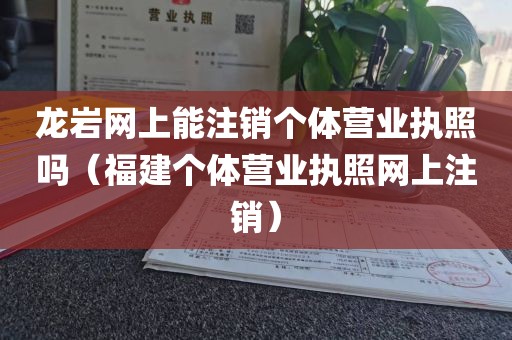 龙岩网上能注销个体营业执照吗（福建个体营业执照网上注销）