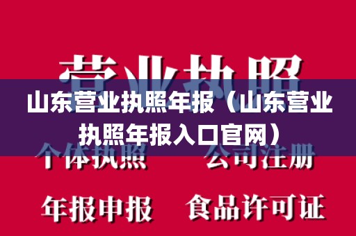 山东营业执照年报（山东营业执照年报入口官网）