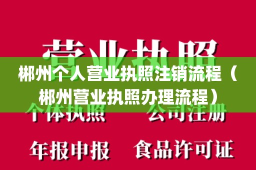 郴州个人营业执照注销流程（郴州营业执照办理流程）