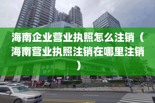 海南企业营业执照怎么注销（海南营业执照注销在哪里注销）
