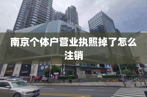 南京个体户营业执照掉了怎么注销