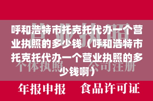 呼和浩特市托克托代办一个营业执照的多少钱（呼和浩特市托克托代办一个营业执照的多少钱啊）